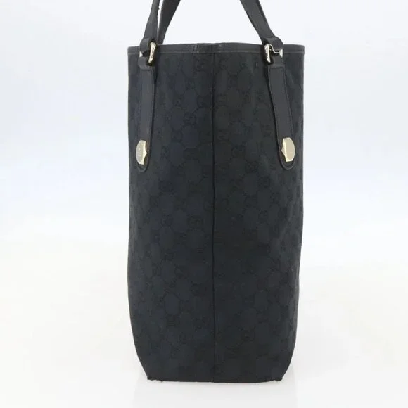 GUCCI GG Canvas Tote Bag Black Gold - Picture 7 of 16